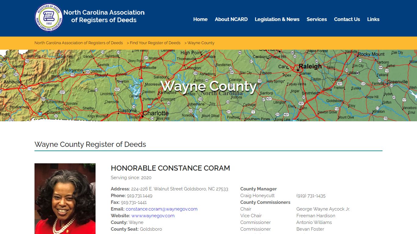 Wayne County – North Carolina Association of Registers of Deeds