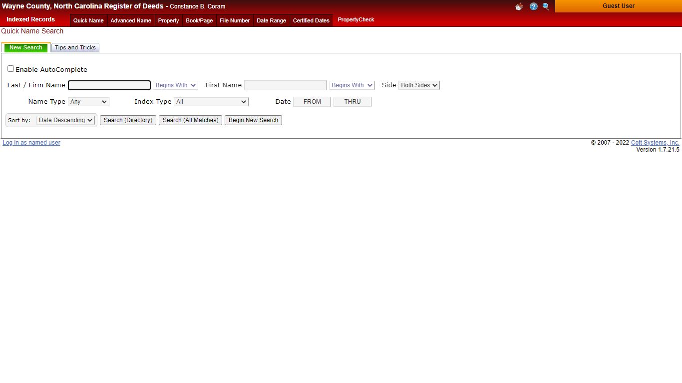 eSearch | Quick Name Search